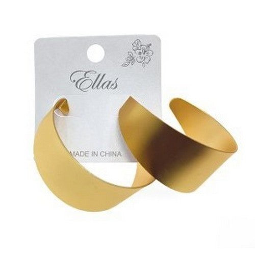 AER1067C Old School C Hoop Earring in Gold