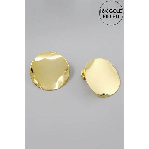 129937 18K Gold-Filled Oversize Disc Earrings