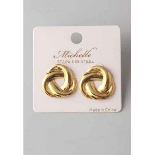 Stainless Steel Celtic Knot Earring in Gold