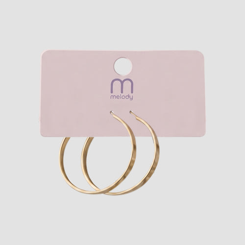 Flat Hoop Earring in Gold
