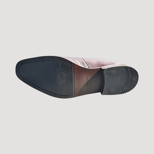 Marks & Spencer Genuine Leather Lace-Up Dual Texture Shoes in Brown