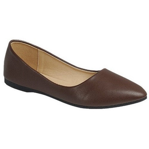 ALICIA-32 Classic Point Flats in Brown