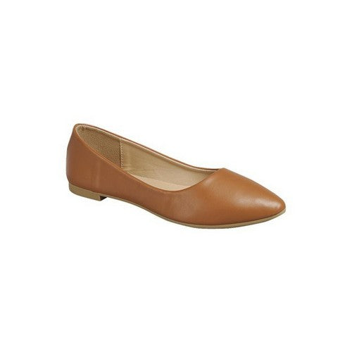 Classic Point Flats in Tan Brown