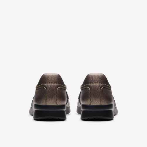Clarks Original Ellowyn Penny in Bronze Metallic Leather