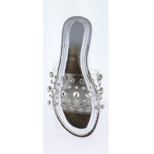 Stone Slipper in Silver