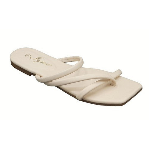 CHERRY-1P Soft Strappy Slipper in Nude