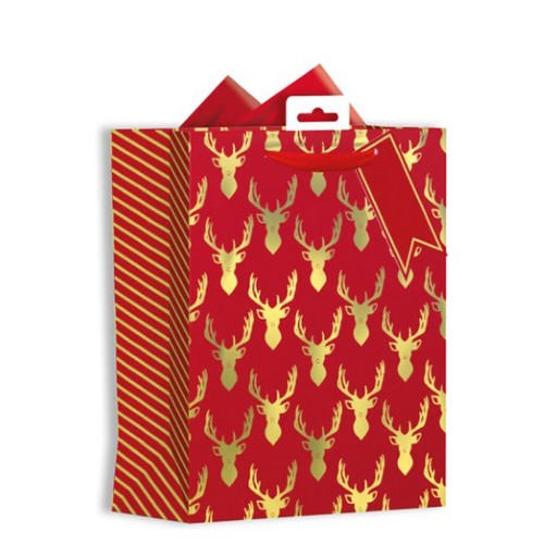 XALGB64L Luxury Stag Christmas Gift Bag Large