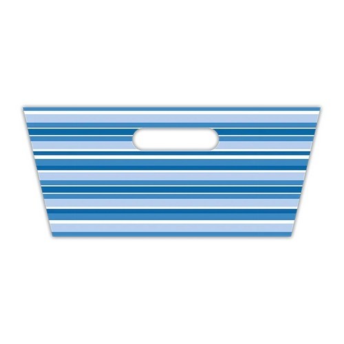 Printed Hamper Tray in Blue Stripes