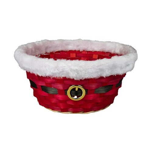 Santa Belt Bamboo Basket