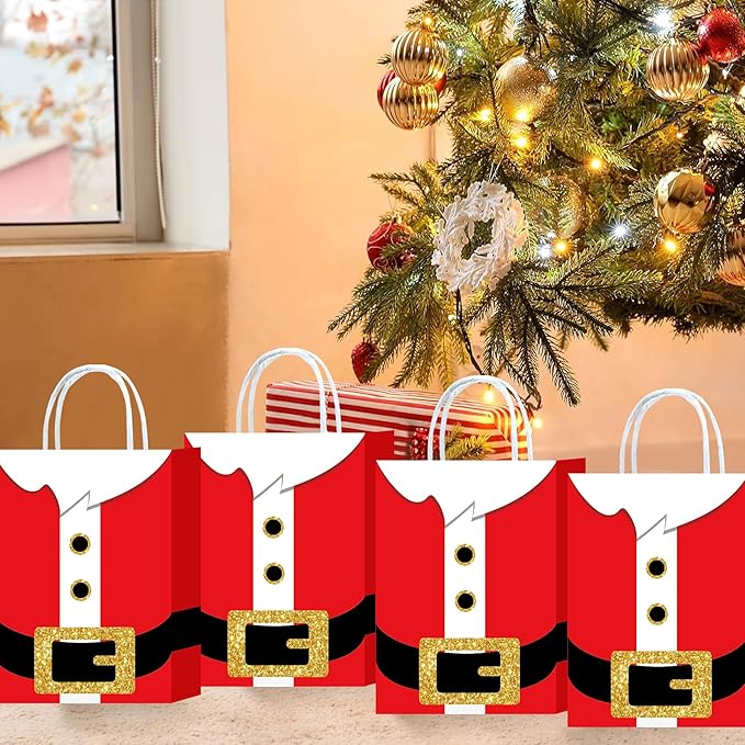 Elf Small Christmas Gift Bag in Red