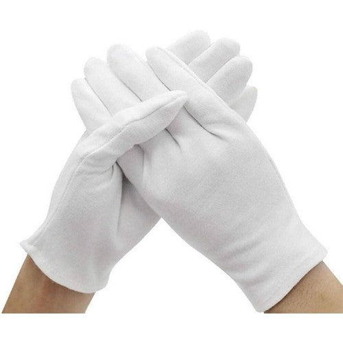 Gabriella Cotton Wedding Gloves in White