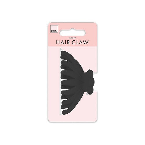 Forever Beautiful Rounded Matte Hair Claw Spring Clip in Black