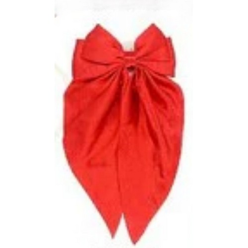 SHS0145 Long Strand Hair Bow in Red