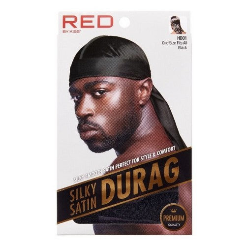 HD01-09 Red by Kiss Silky Satin Durag in Black