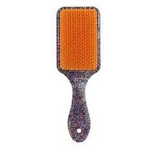 CB-1027 Glitter Paddle Brush With Mirror in Orange