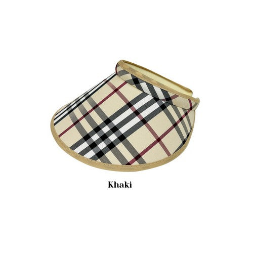 B017-16-WH-C Plaid Visor Khaki