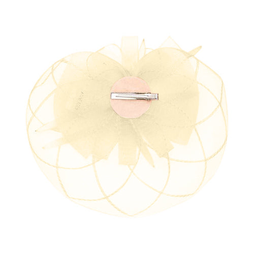 Web Design Bow Fascinator in Cream