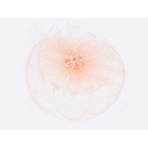 Web Design Bow Fascinator in Peach