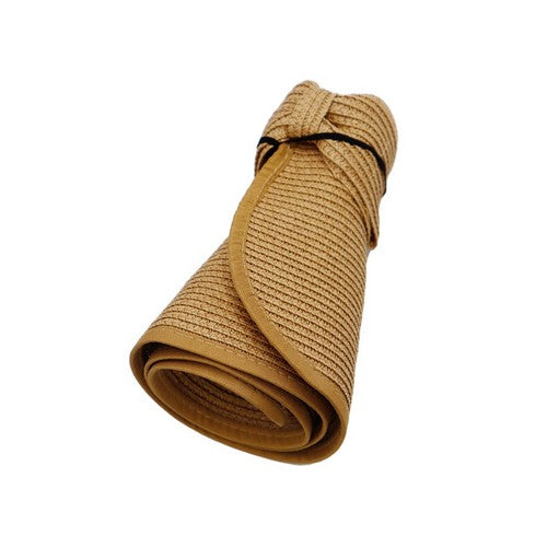 Wide Roll-Up Visors in Tan Brown