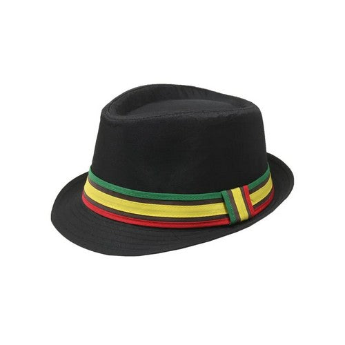08322 Trilby Fedora Hat Independence Band in Black