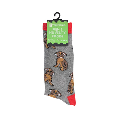 Tom Franks Novelty Dress Socks 1pr in Puppy Print