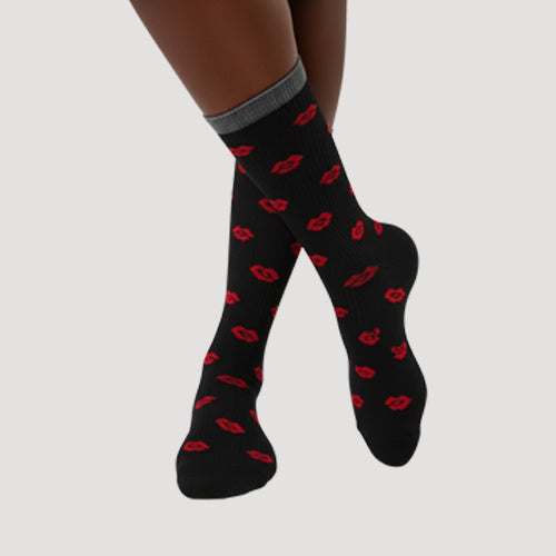 S31070 S. Christina Fun Socks in Rose Black