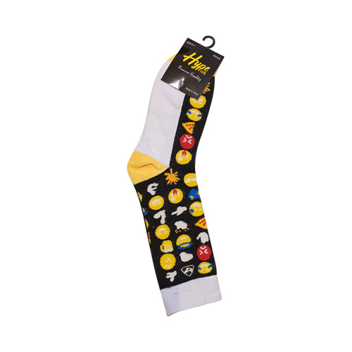 Hype Five Fun Socks in Emoji Black (1 Pair)