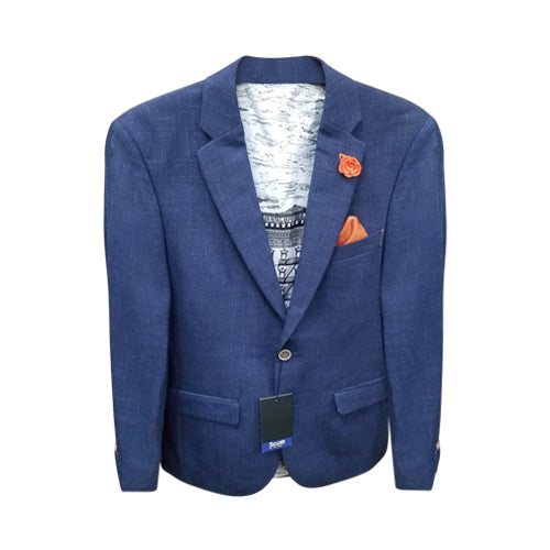S18/40JC Scott Luxury Blazer Blue with Orange Lapel