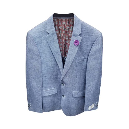 S18124JC Scott Luxury Blazer Blue with Purple Lapel