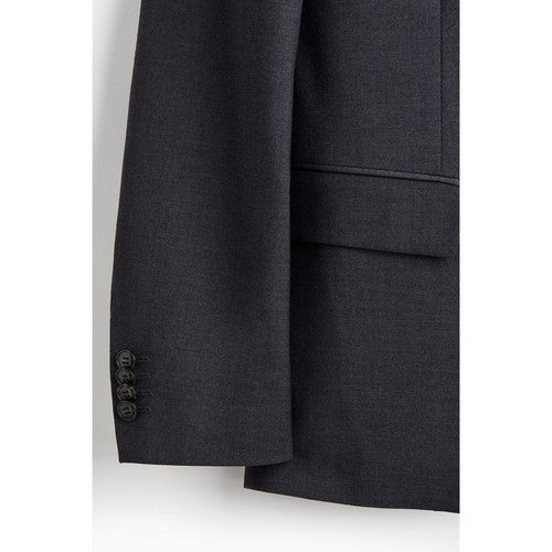 GU Slim Fit Soft 2-Button Jacket in Charcoal Grey