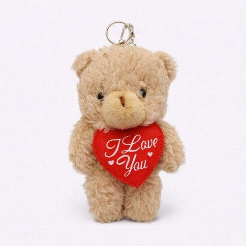 I Love you Bear Keychain in Brown