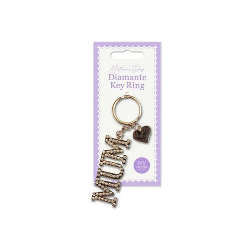 MOT6158 Mum Diamante Keyring