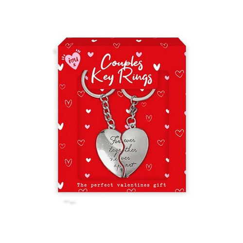 VAL11161 Twin Heart Couples Key Ring