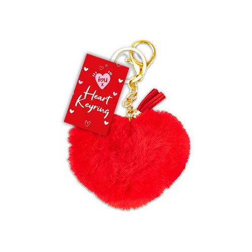 VAL4551 Valentine's Heart Plush Keyring