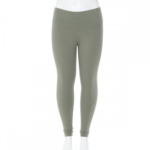 High Waist Leggings in Military Green