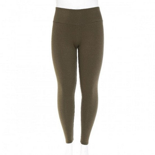 High Waist Leggings in Military Olive