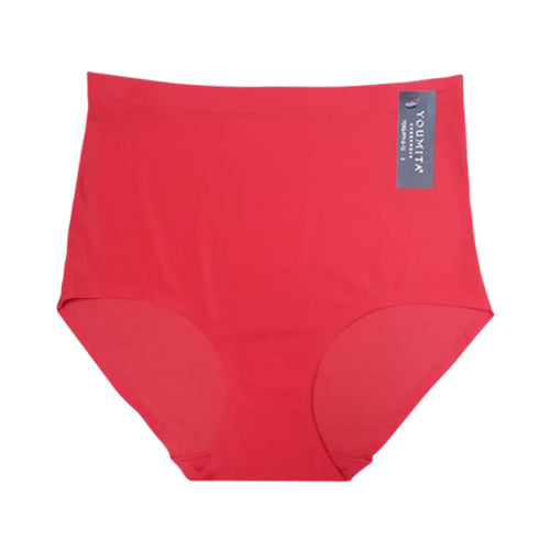 Laser Cut Full Seamless Brief in Fiery Red
