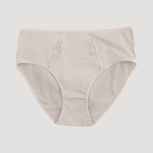 CZ6828 Embraer Flower Front Cotton Panty in Beige