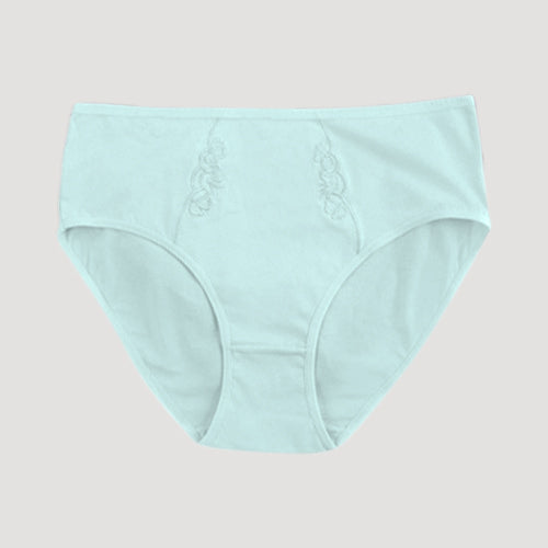 CZ6828 Embraer Flower Front Cotton Panty in Blue