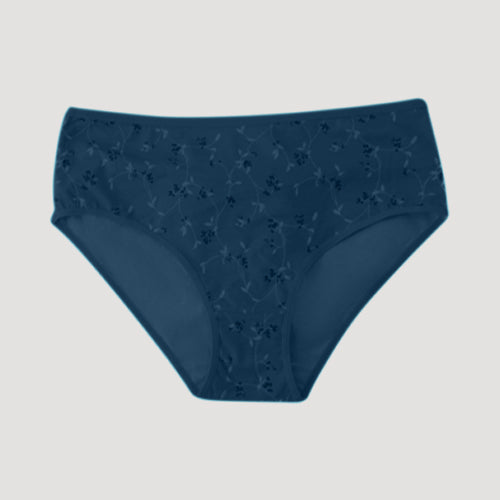 AM6-028 Cotton Panty in Navy Flower