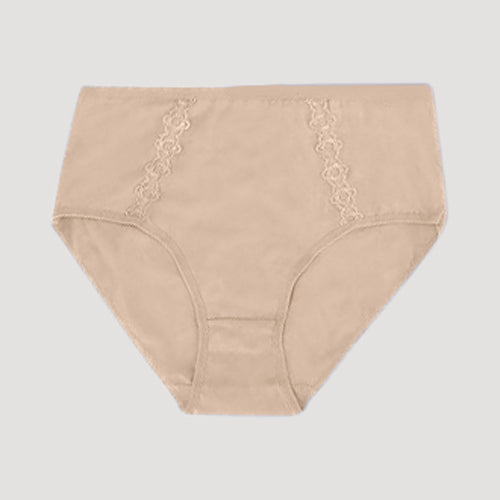 3811 Lace Detail Cotton Panty in Beige