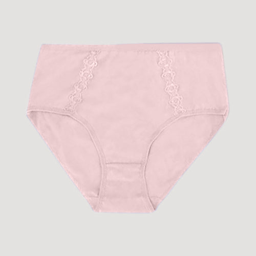 3811 Lace Detail Cotton Panty in Pink