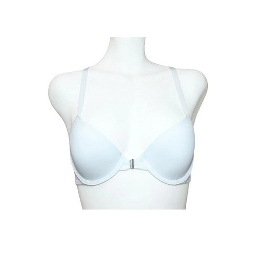 Front Closure Racer Back Bra in White