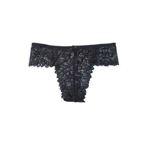 549-PTY Floral Lace Panty in Black