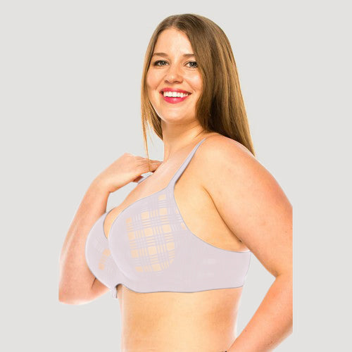 Geo Lace Underwire Bra in Burnished Lilac