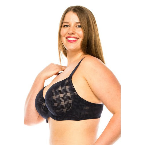 Geo Lace Bra in Black