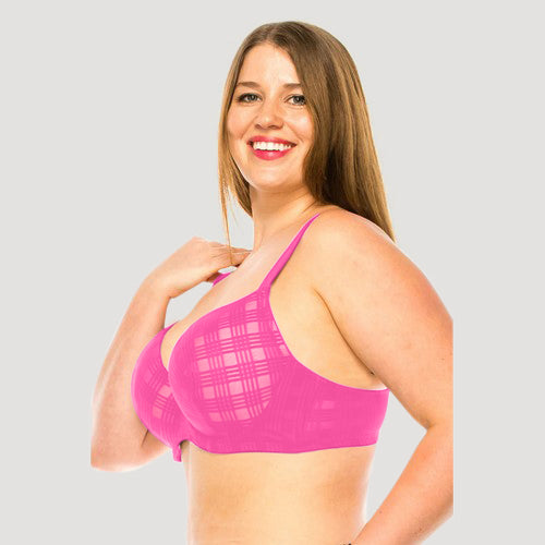 Geo Lace Bra in Fuchsia Purple