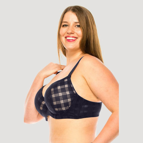 Geo Lace Bra in Night Sky