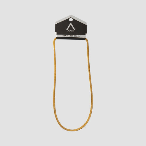 Stainless Steel 3mm Herringbone Snake Chain Necklace in Gold