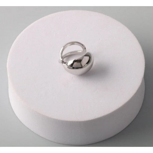 RN11575GS Chunky Metal Wrapped Ring in Silver